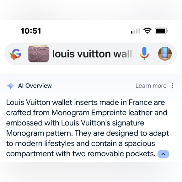 Louis Vuitton wallet insert Made in France - Picture 7 of 7